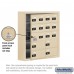 Salsbury Cell Phone Storage Locker - with Front Access Panel - 5 Door High Unit (5 Inch Deep Compartments) - 12 A Doors (11 usable) and 4 B Doors - Sandstone - Surface Mounted - Resettable Combination Locks